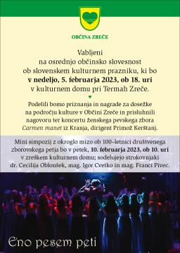 Osrednja občinska slovesnost ob slovenskem kulturnem prazniku